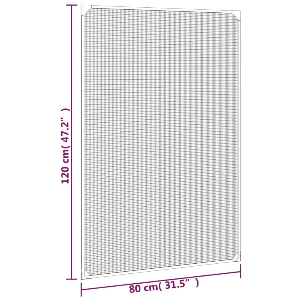 80x120cm Anthracite Magnetic Insect Screen Mesh