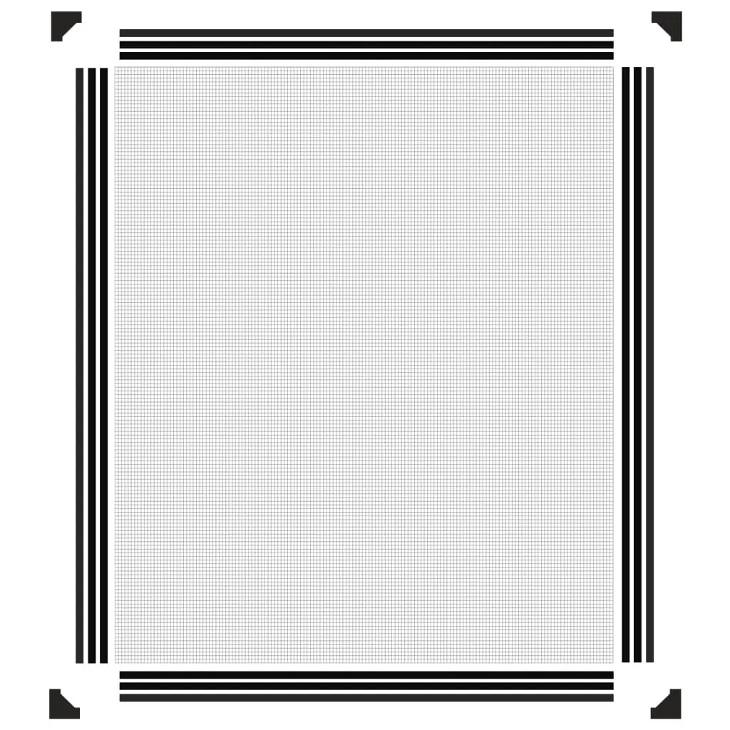 Magnetic Insect Screen for Windows Anthracite 100x120cm Mesh Fly Protection