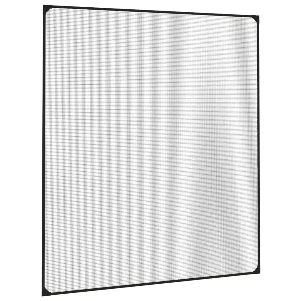 Magnetic Insect Screen Window Fibreglass Mesh Anthracite 120x140cm Fly Mosquito