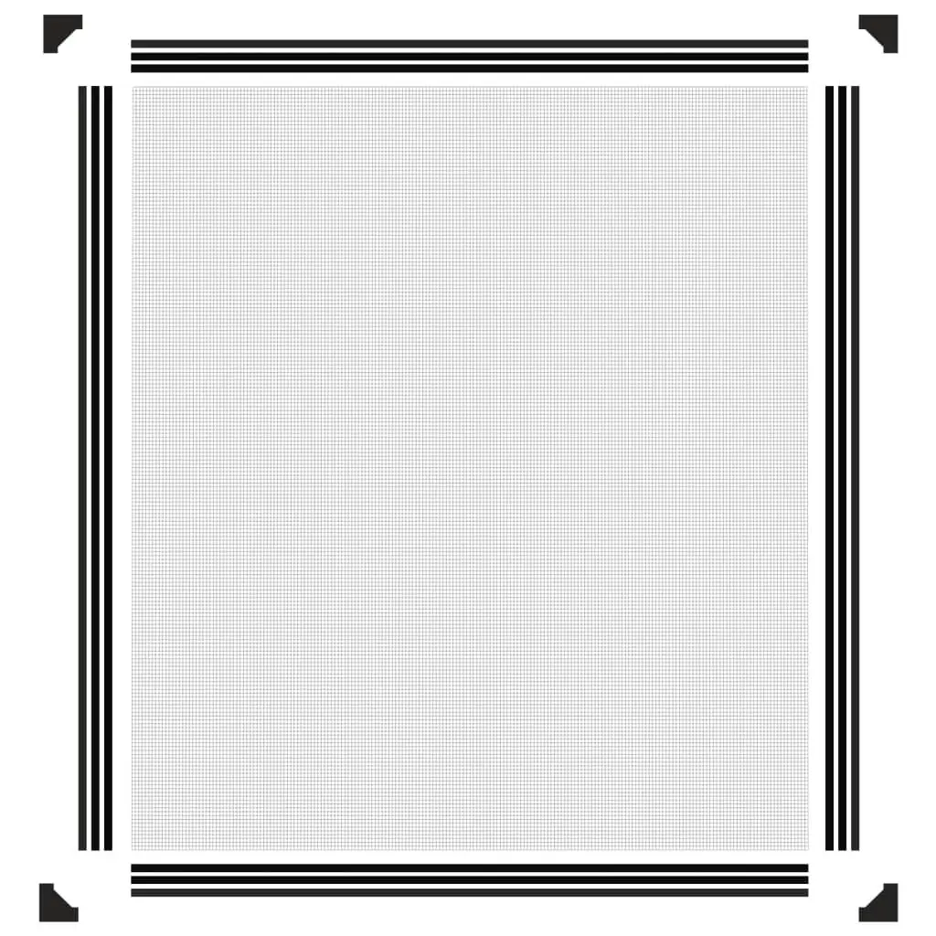 Magnetic Insect Screen Window Fibreglass Mesh Anthracite 120x140cm Fly Mosquito