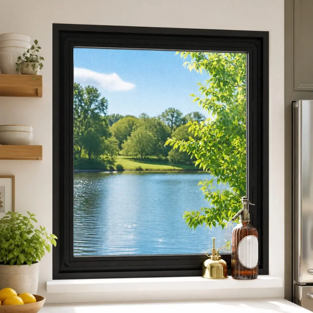 Magnetic Insect Screen for Windows Anthracite 130x150 cm Fibreglass Mesh