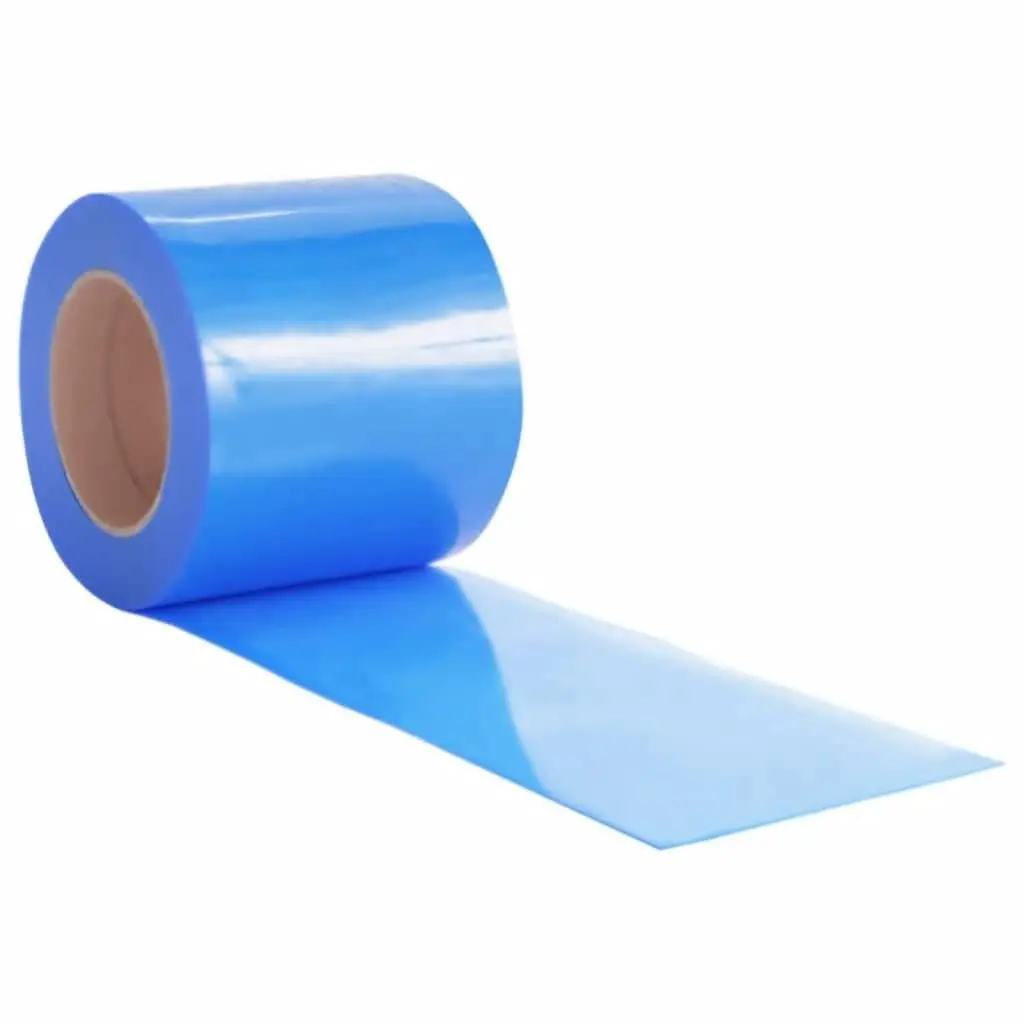PVC Door Curtain Strip for Indoor Outdoor Use 200mm Size 25m Length Blue