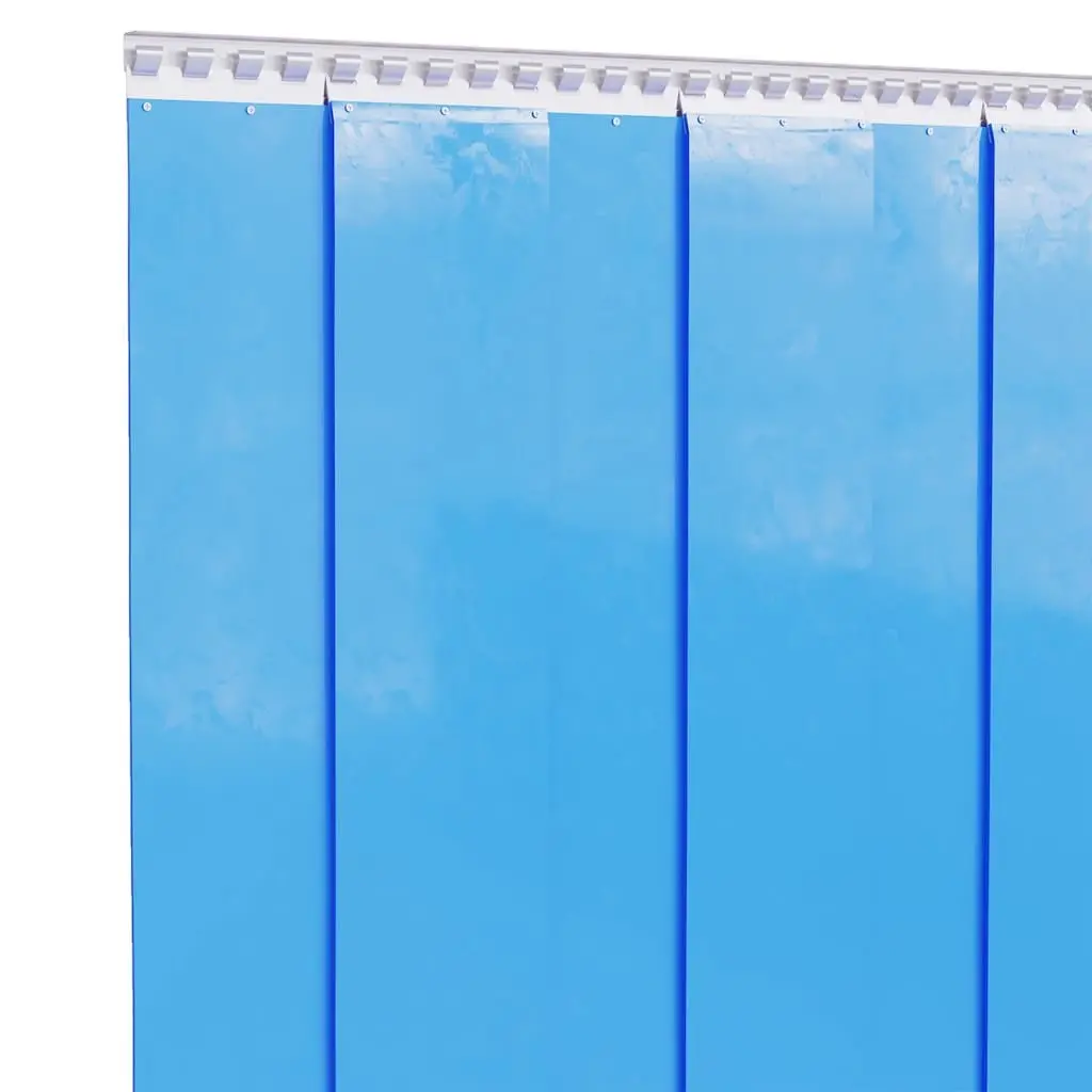 PVC Door Curtain Strip for Indoor Outdoor Use 200mm Size 25m Length Blue