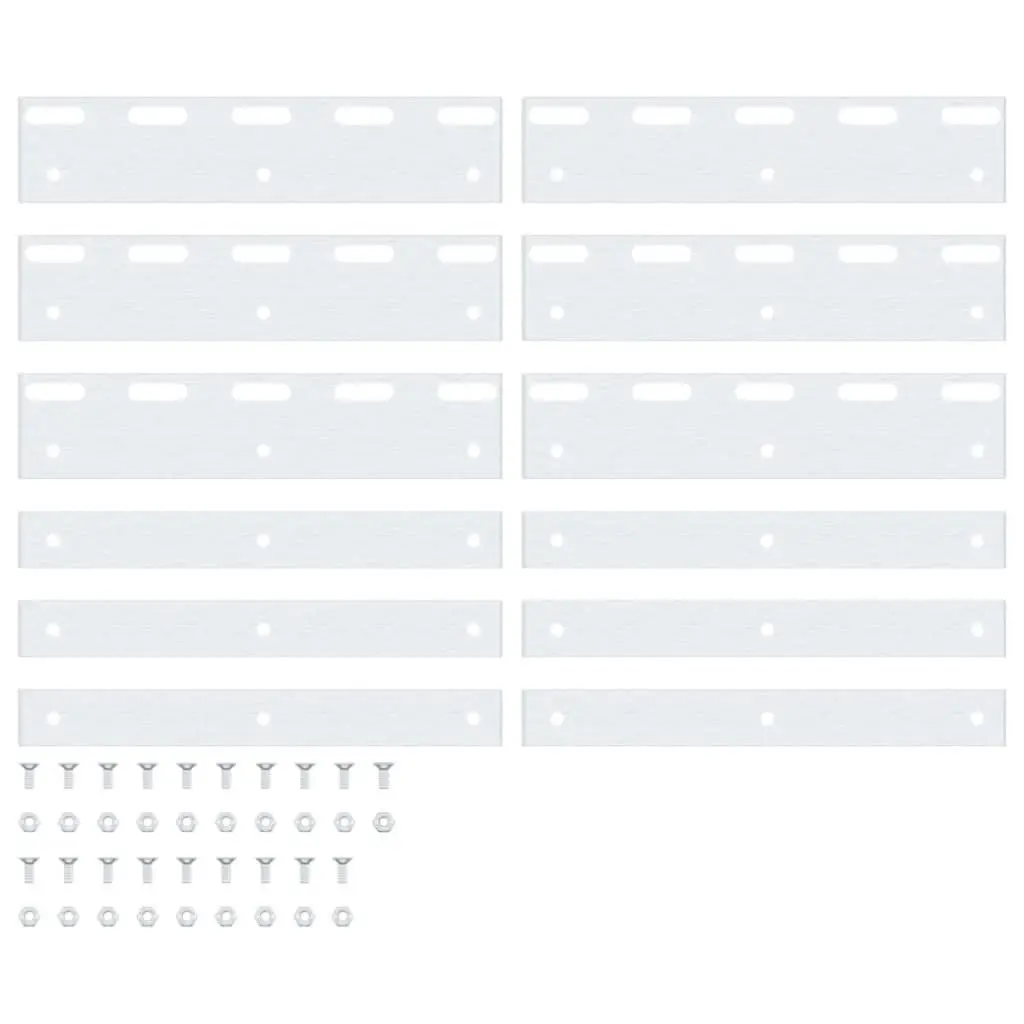 Connecting Plates for Strip Curtains 6 Piece 20 cm Stainless Steel