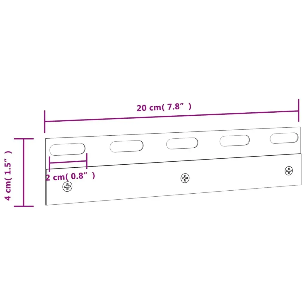 Connecting Plates for Strip Curtains 6 Piece 20 cm Stainless Steel