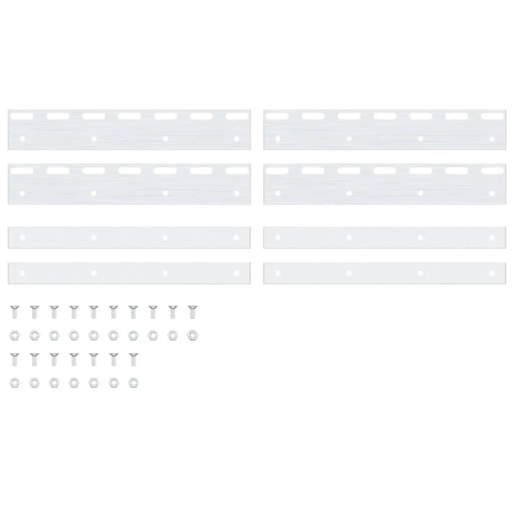 Stainless Steel Connecting Plates for Strip Curtain Installation 28 cm