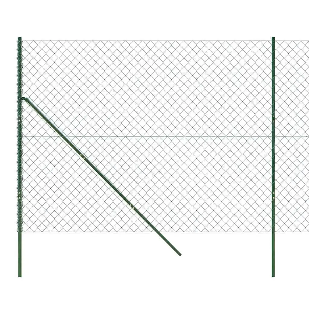 Chain Link Fence Panel Green 1.4 x 10m Garden Enclosure Mesh