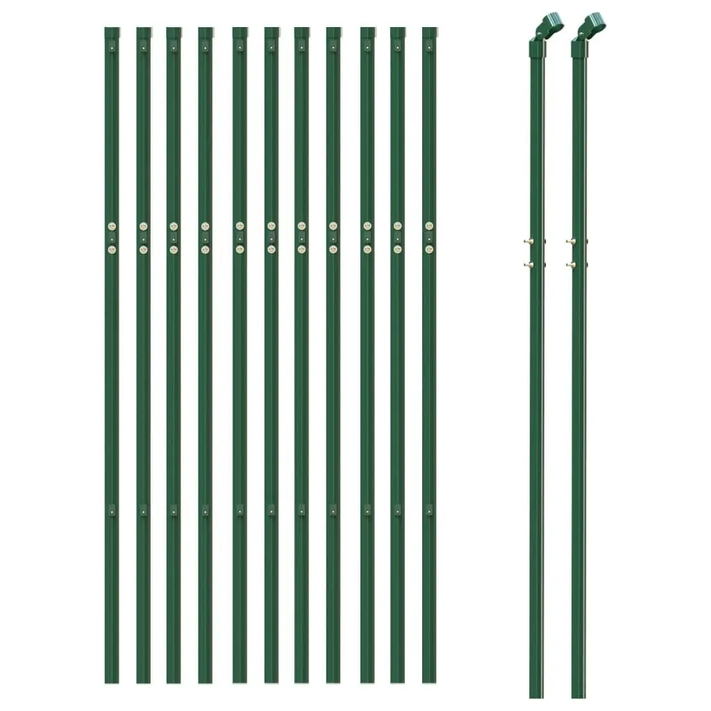 Chain Link Fence Panel Green 1x25m Durable Steel Wire Mesh Garden Barrier