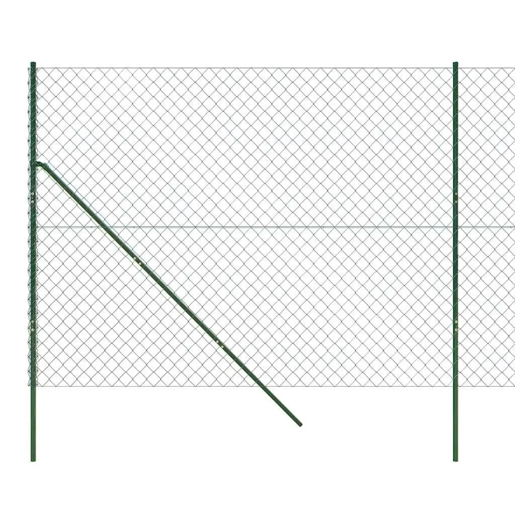 Chain Link Fence Garden 1.6x25m Green Steel Wire Mesh Barrier