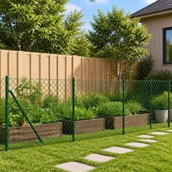 Specifications for Green Chain Link Fence Panel 0.8x10m