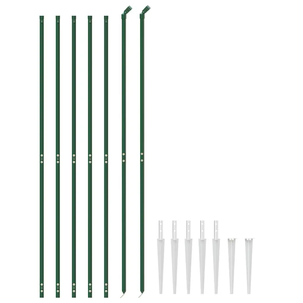 Chain Link Fence Panel Green 1.6x10 m for Yard Garden Outdoor Living