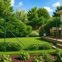 Chain Link Fence Specifications: 1.4x25m Green Steel Panel