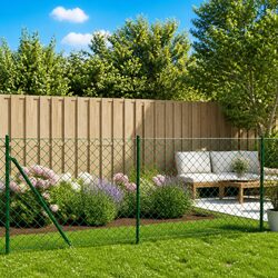 Specifications for Chain Link Fence Panel 1x25m, Green Flange