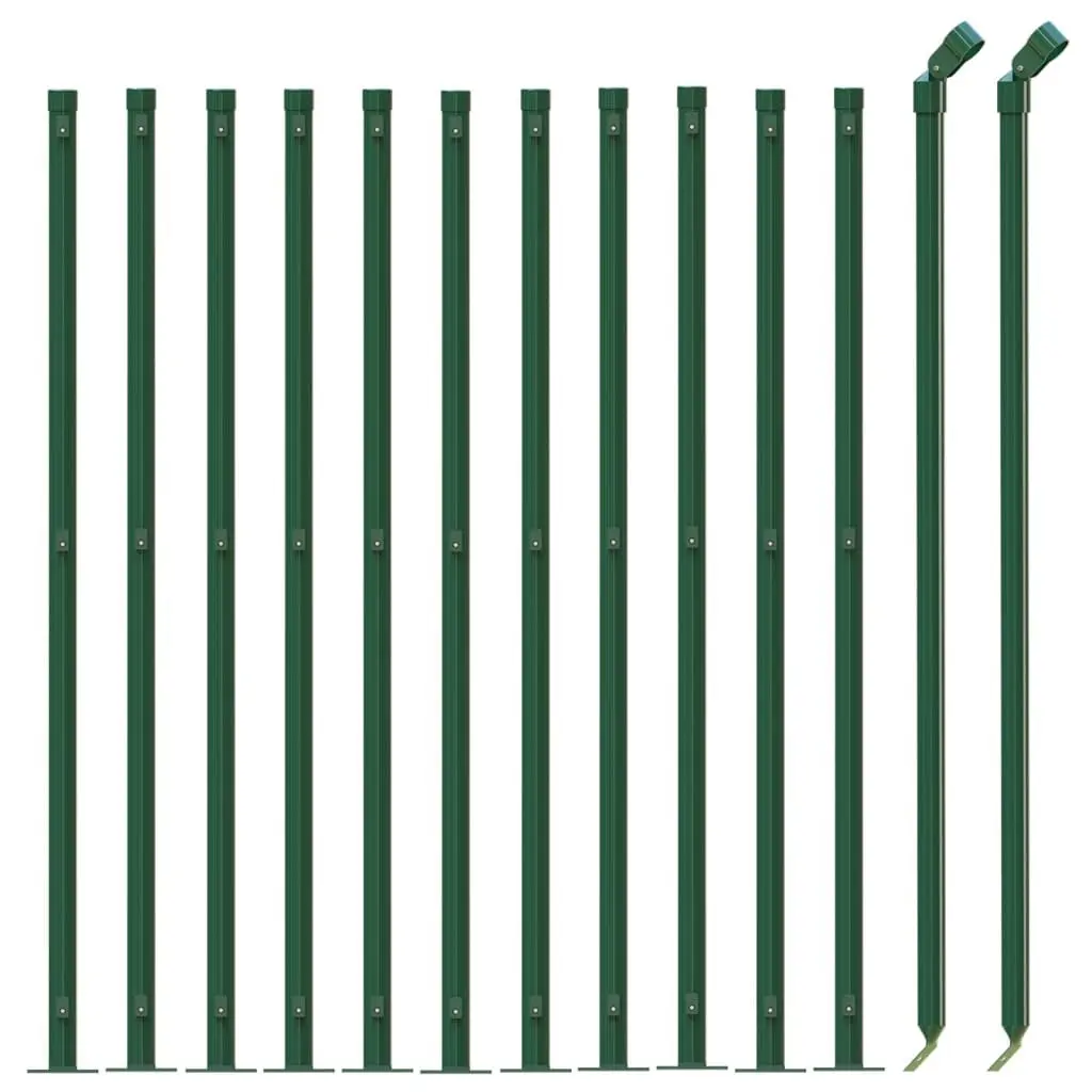 Chain Link Fence Panel 1x25m, Green Flange