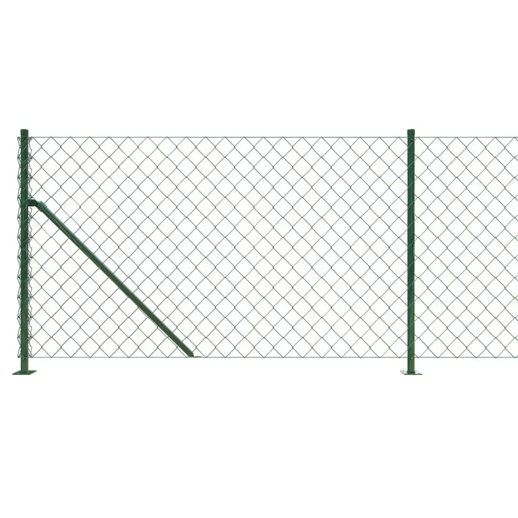 Chain Link Fence Panel 1x25m, Green Flange
