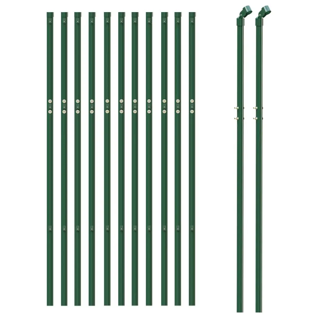 Wire Mesh Fence Panel 1x25m Green Garden Barrier Galvanised Steel Enclosure