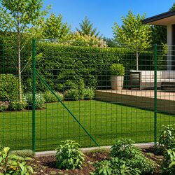 1.6 m x 25 m Green Wire Mesh Fence with Anchors Included