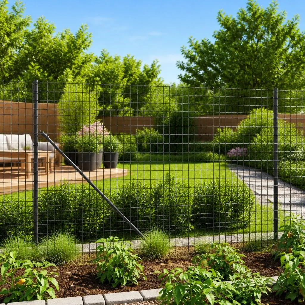 Wire Mesh Fence Panel Garden 1.4 x 25 m Galvanised Steel