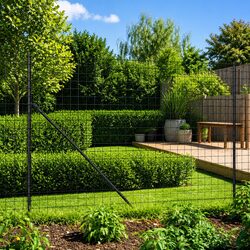 1.4m x 25m Wire Mesh Fence Panel, Anthracite Galvanised Steel