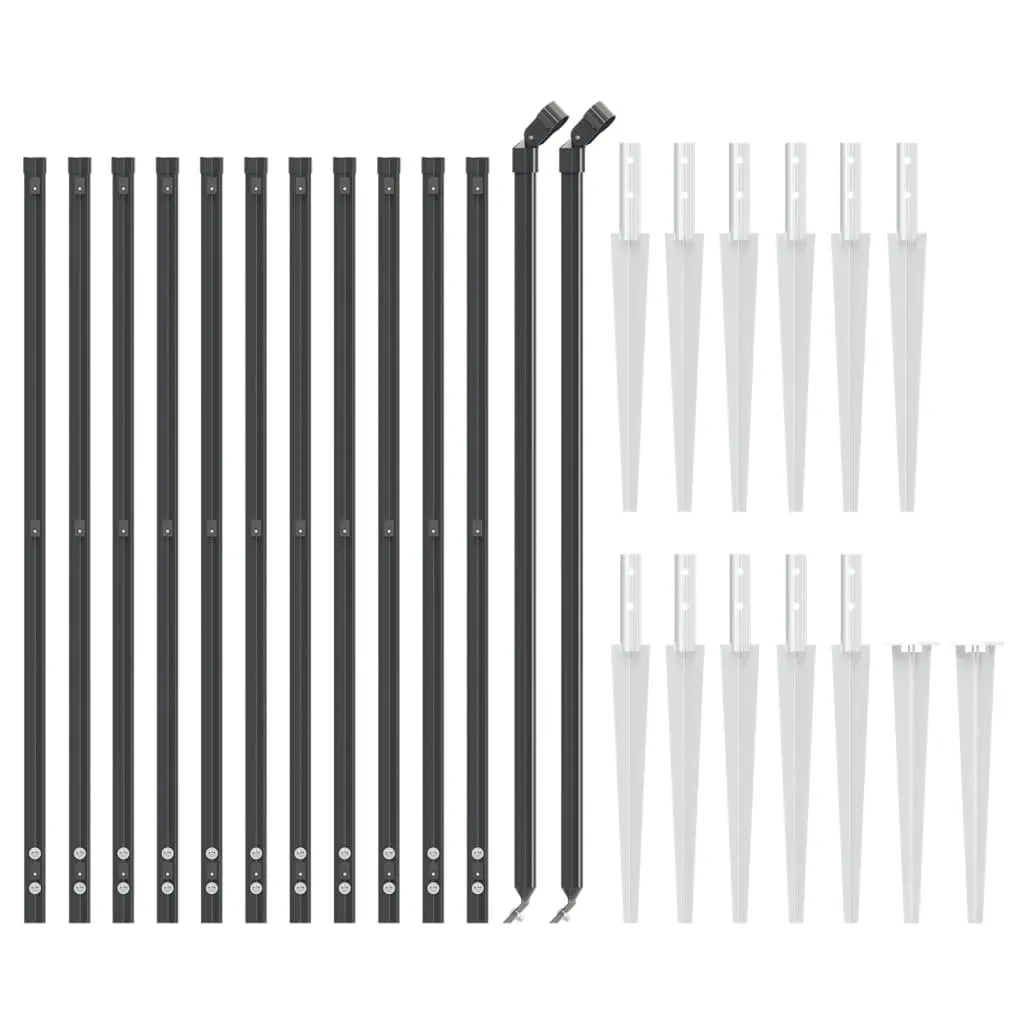 Wire Mesh Fence Panel for Garden 1x25m Anthracite