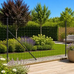 Wire Mesh Fence Panel Specifications: Anthracite Grey 1.6 x 25m