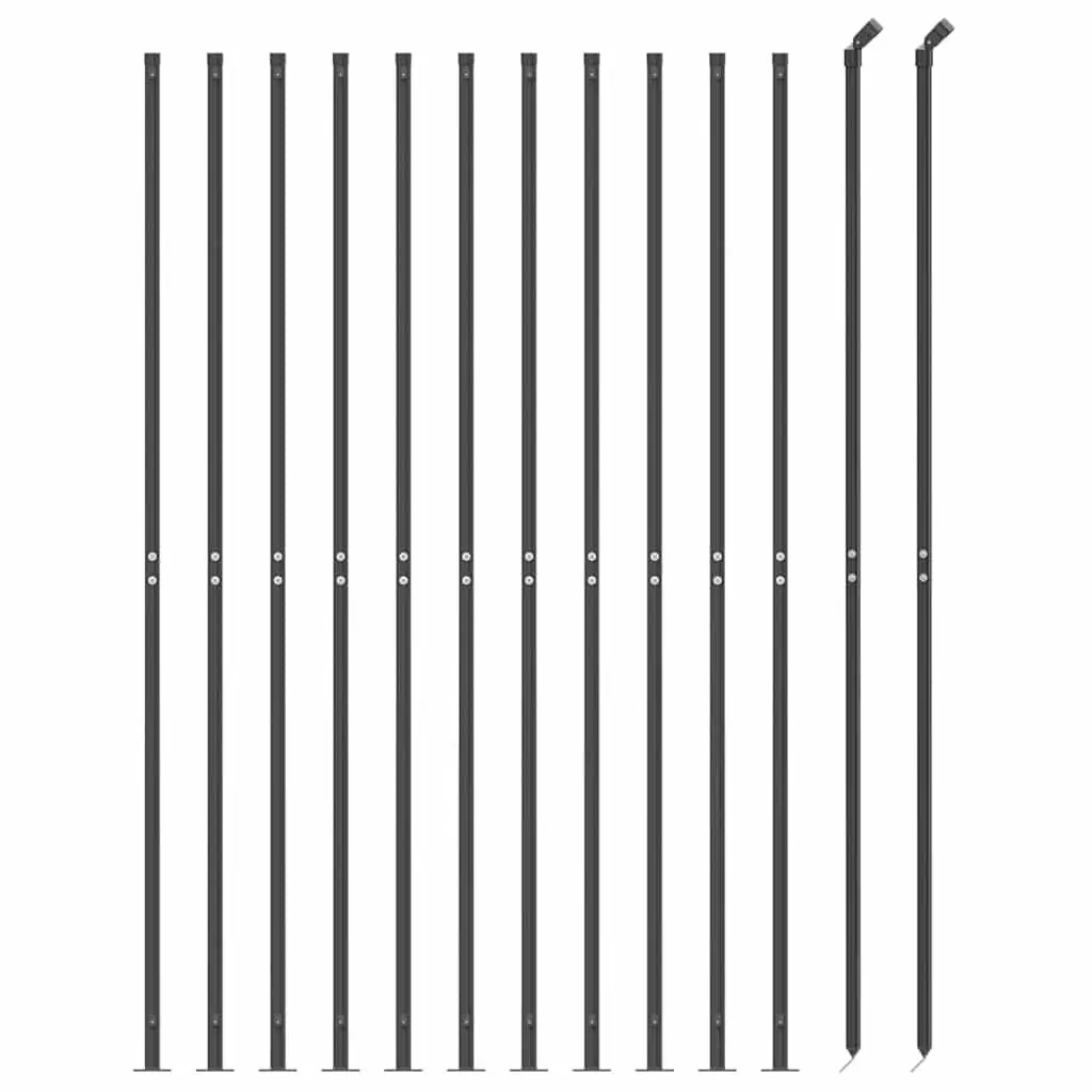 Wire Mesh Fence Panel for Garden 1.6 x 25m Anthracite Grey