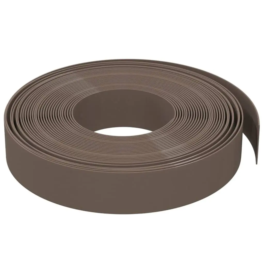 Garden Edging Border for Landscaping 10m Brown Flexible Lawn Edge