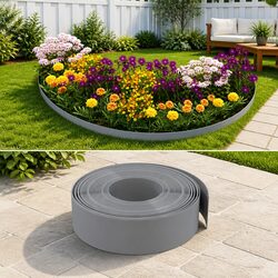 Garden Edging Specifications: 10m 15cm Grey Border