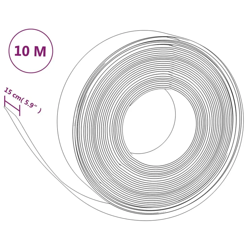 Black 10m Flexible Garden Edging