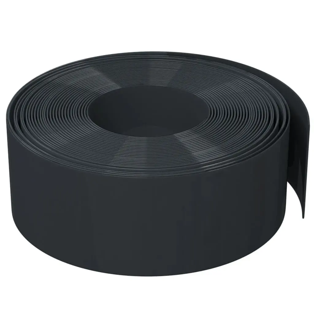 Garden Edging Flexible Lawn Border 10m Black for Flower Bed Path Edging