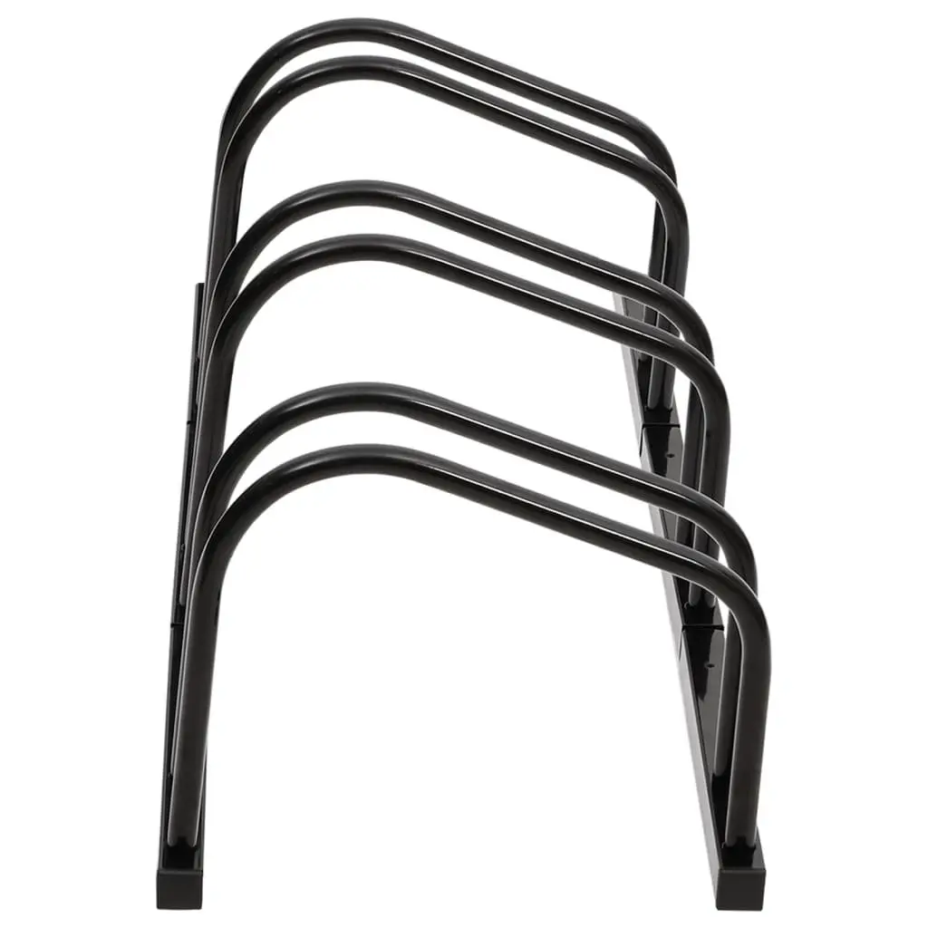 3-Bicycle Black Steel Bike Rack