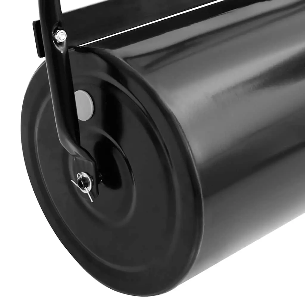 Black Garden Lawn Roller, Push Handle, 63L Iron Tool