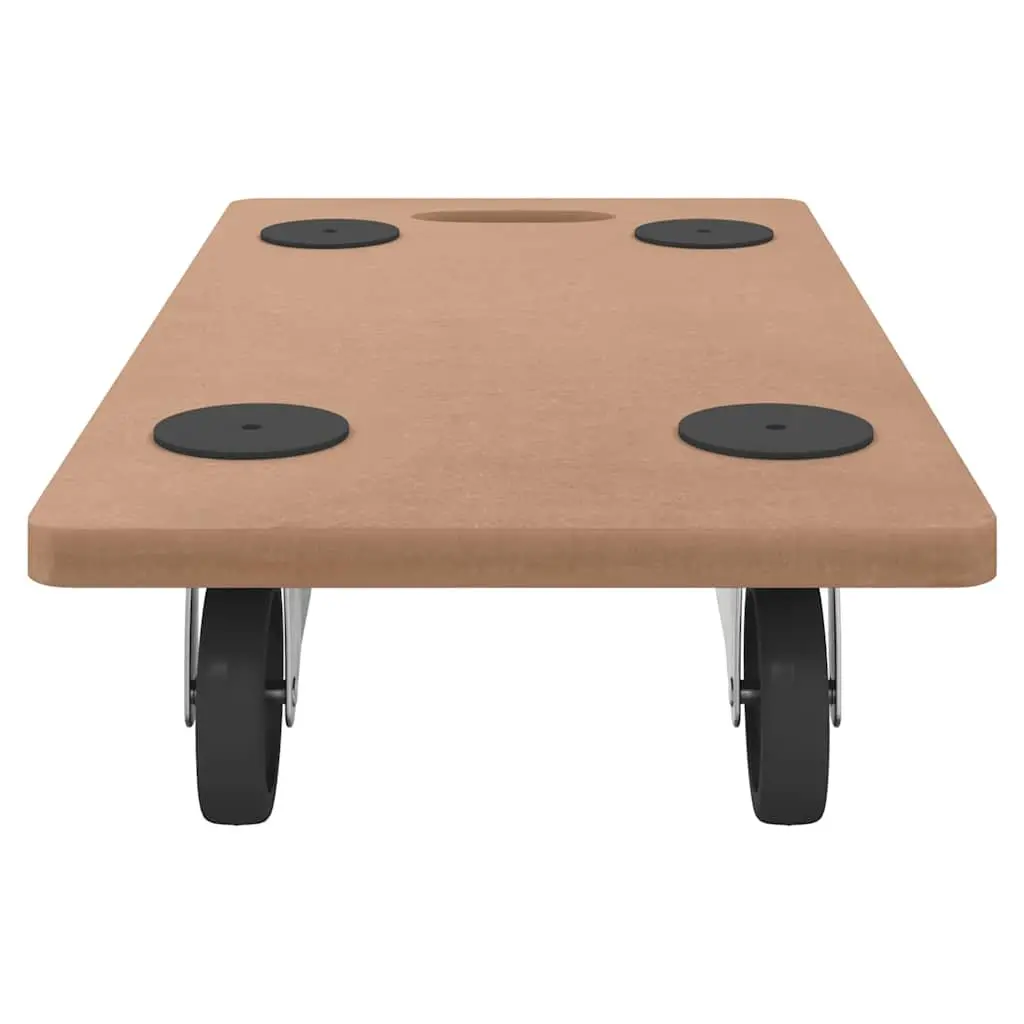 Dolly Trolleys 2 Piece Rectangular Brown Moving Platform for Furniture Transport
