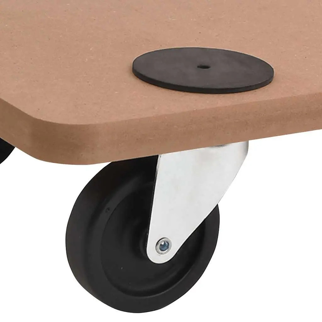 Dolly Trolleys 2 Piece Rectangular Brown Moving Platform for Furniture Transport