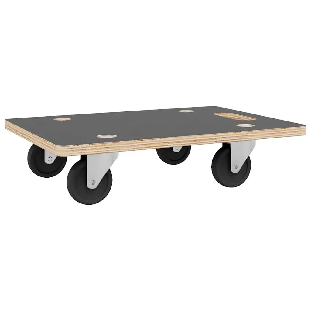 Transport Trolley 2 Piece Rectangular Furniture Mover Dolly Plywood 250kg Capacity