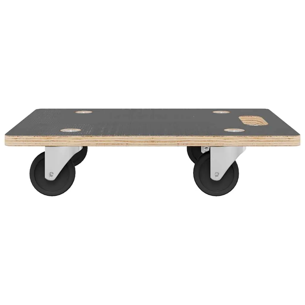 Transport Trolley 2 Piece Rectangular Furniture Mover Dolly Plywood 250kg Capacity