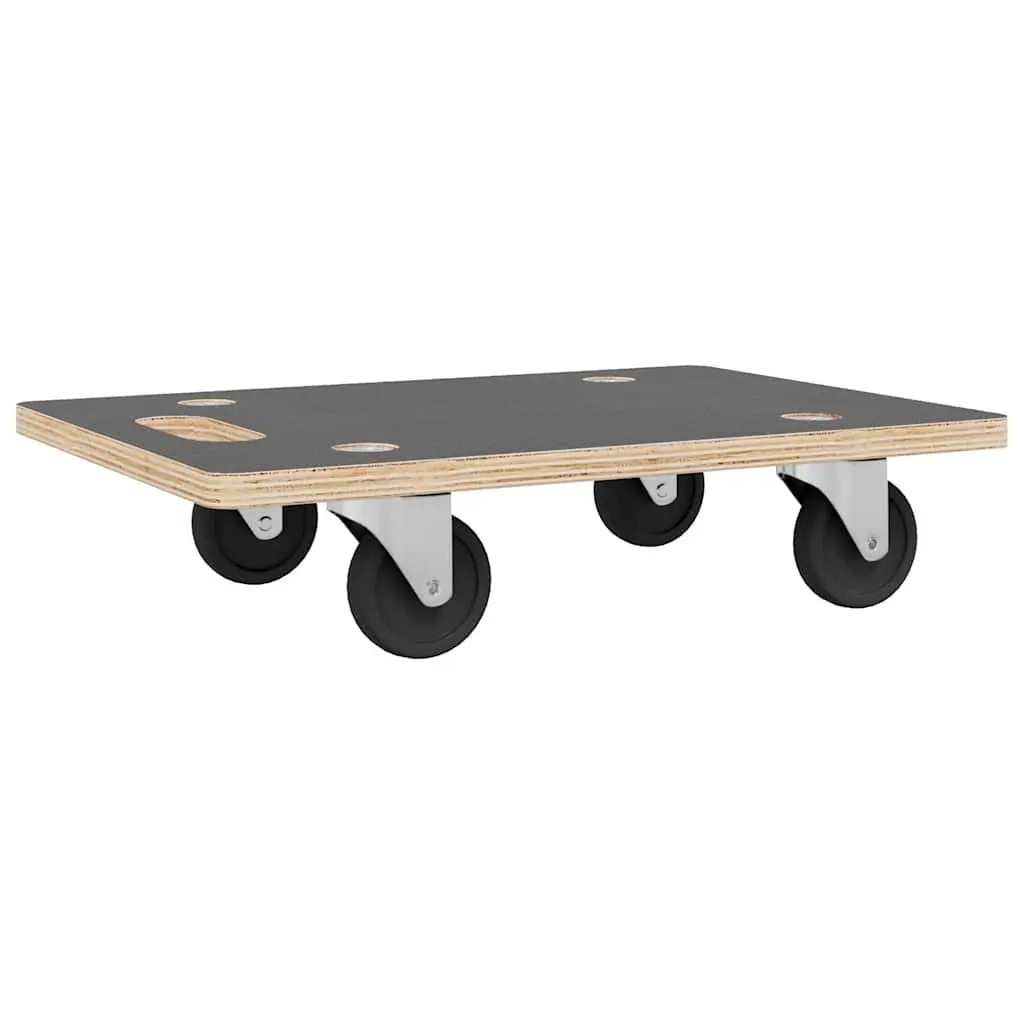 Transport Trolley 2 Piece Rectangular Furniture Mover Dolly Plywood 250kg Capacity
