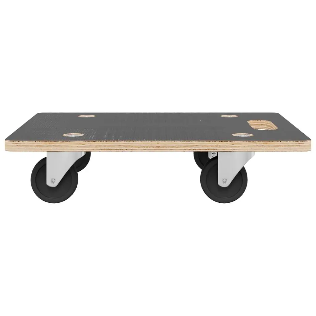 Transport Trolley 2 pc Rectangular Moving Furniture Dolly Grey 80x55x11.5cm
