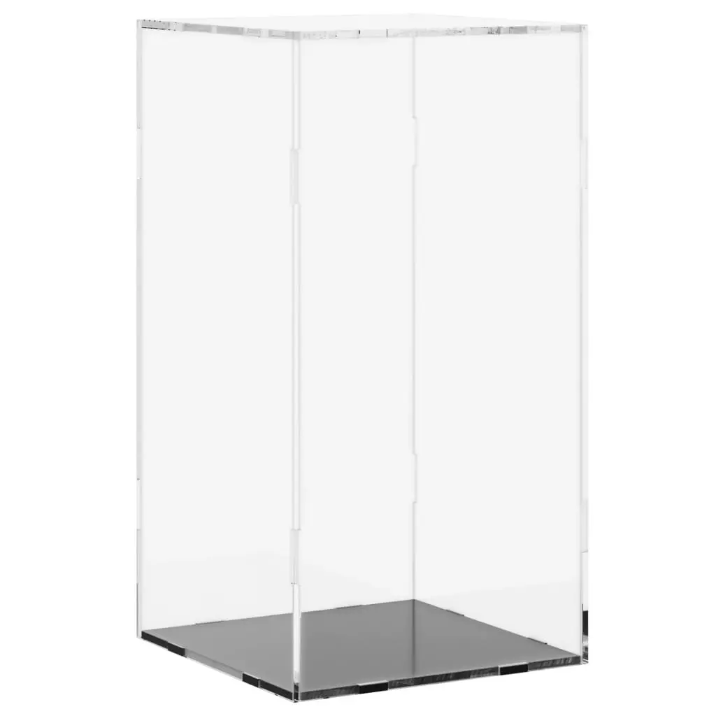 Acrylic Display Box Transparent Dustproof Collectibles Showcase 20x20x38cm