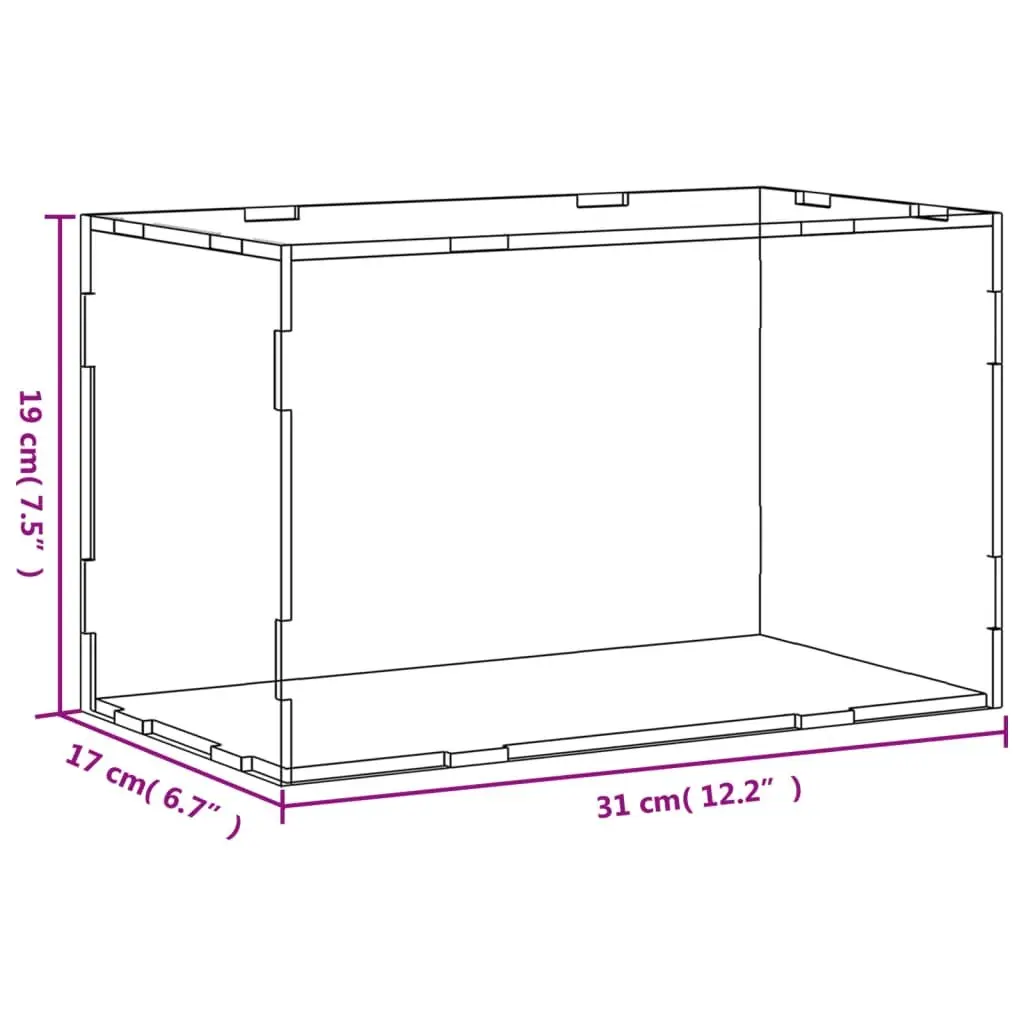Acrylic Display Box for Collectibles Toys Models 31 x 17 x 19 cm