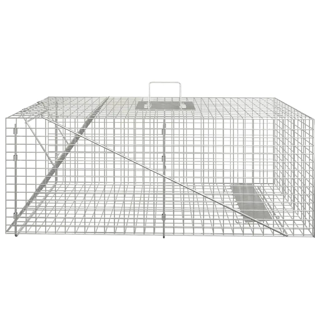 Animal Trap Live Catch for Pest Control 64.5x25x26.5cm Galvanised Iron Wire Mesh