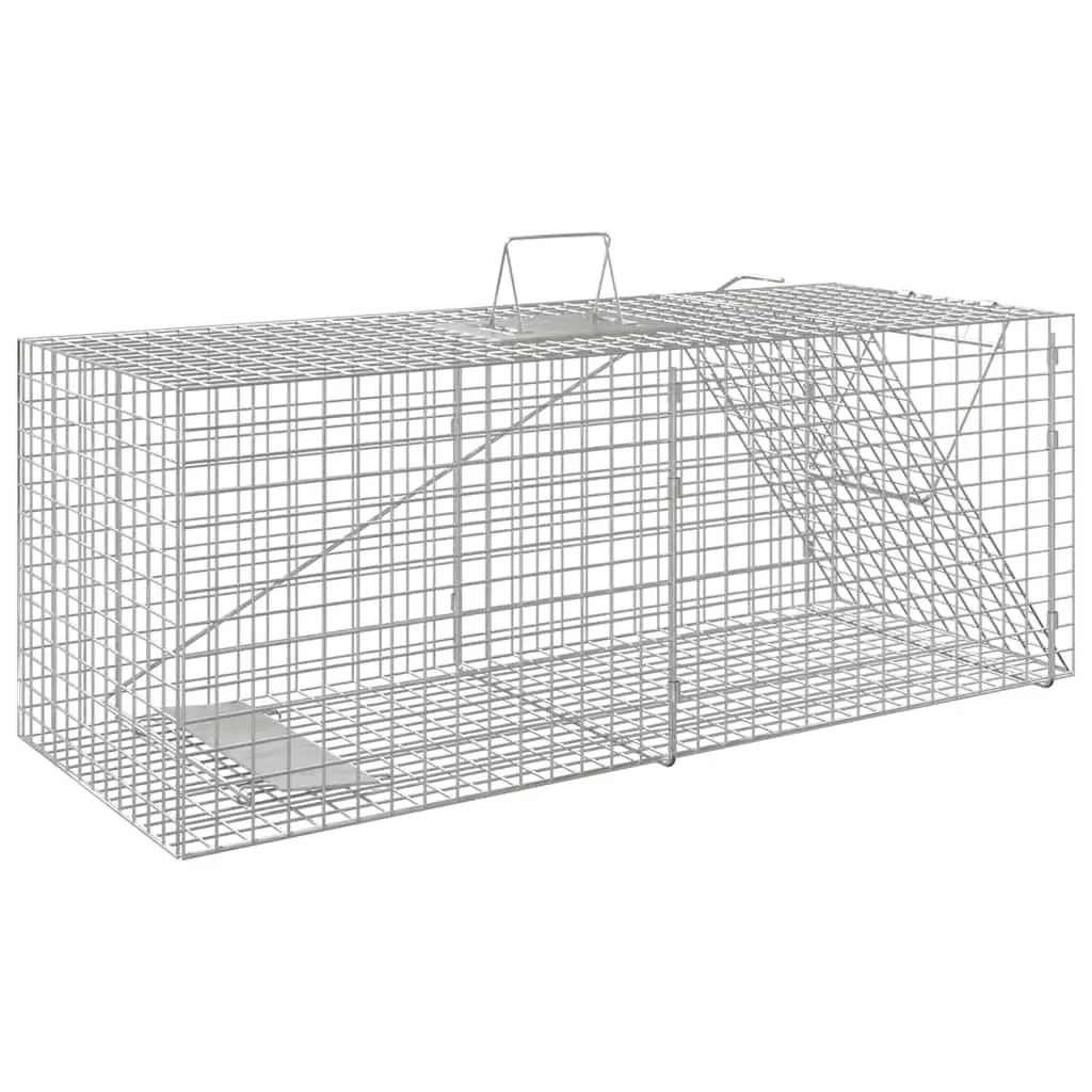 Animal Trap Live Catch for Pest Control 64.5x25x26.5cm Galvanised Iron Wire Mesh
