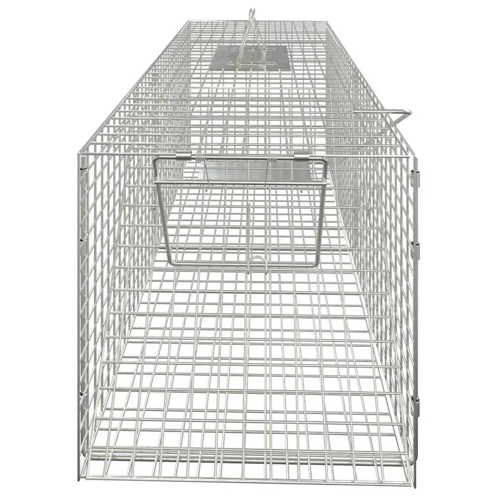 Animal Trap Live Catch for Pest Control 64.5x25x26.5cm Galvanised Iron Wire Mesh