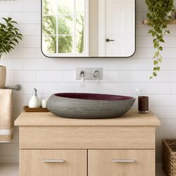 Ceramic Countertop Basin Specifications: 59L x 40W x 14H cm