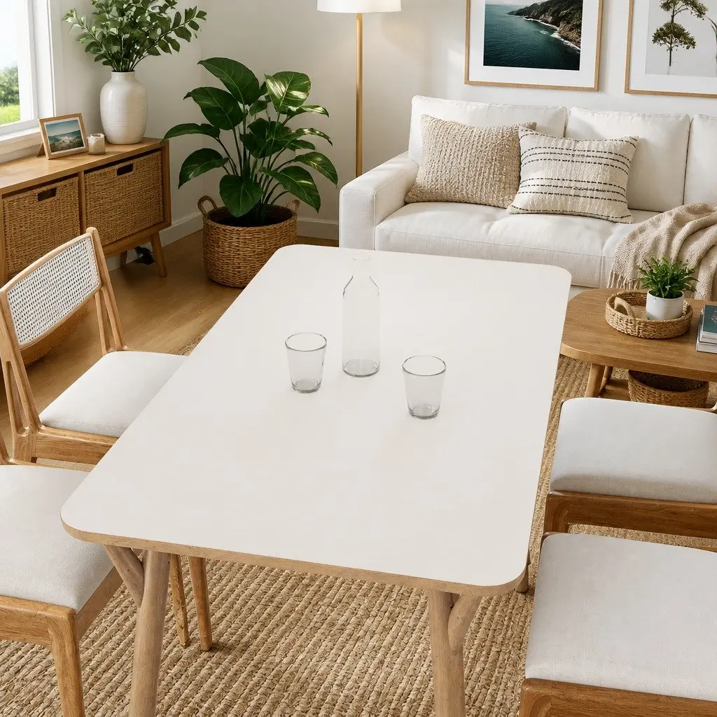 Self-Adhesive Matte White PVC Furniture Sticker, 90x500cm Roll