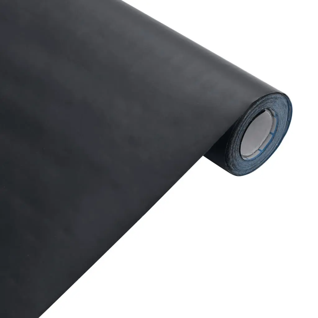 Self-Adhesive Matte Black Furniture Sticker Vinyl Wrap 90x500cm DIY Protection