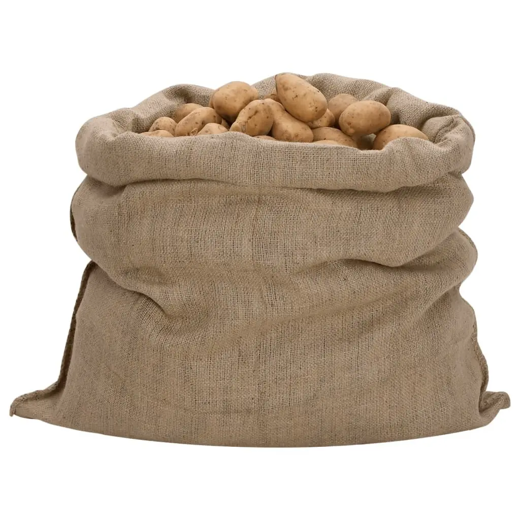 Jute Sacks Storage Bags 100x110 cm 10 Pieces Burlap Hessian Garden Multipurpose