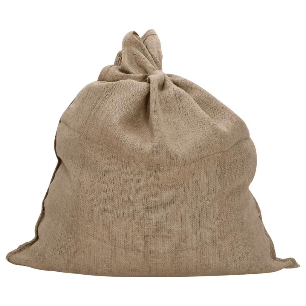 Jute Sacks Storage Bags 100x110 cm 10 Pieces Burlap Hessian Garden Multipurpose