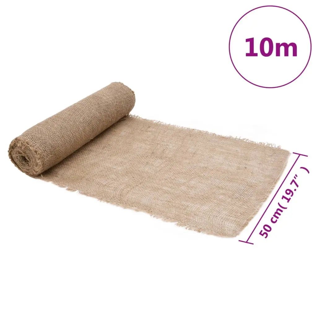 Jute Roll 0.5x10 m Natural Burlap Craft Table Runner Home Decor Wedding Party