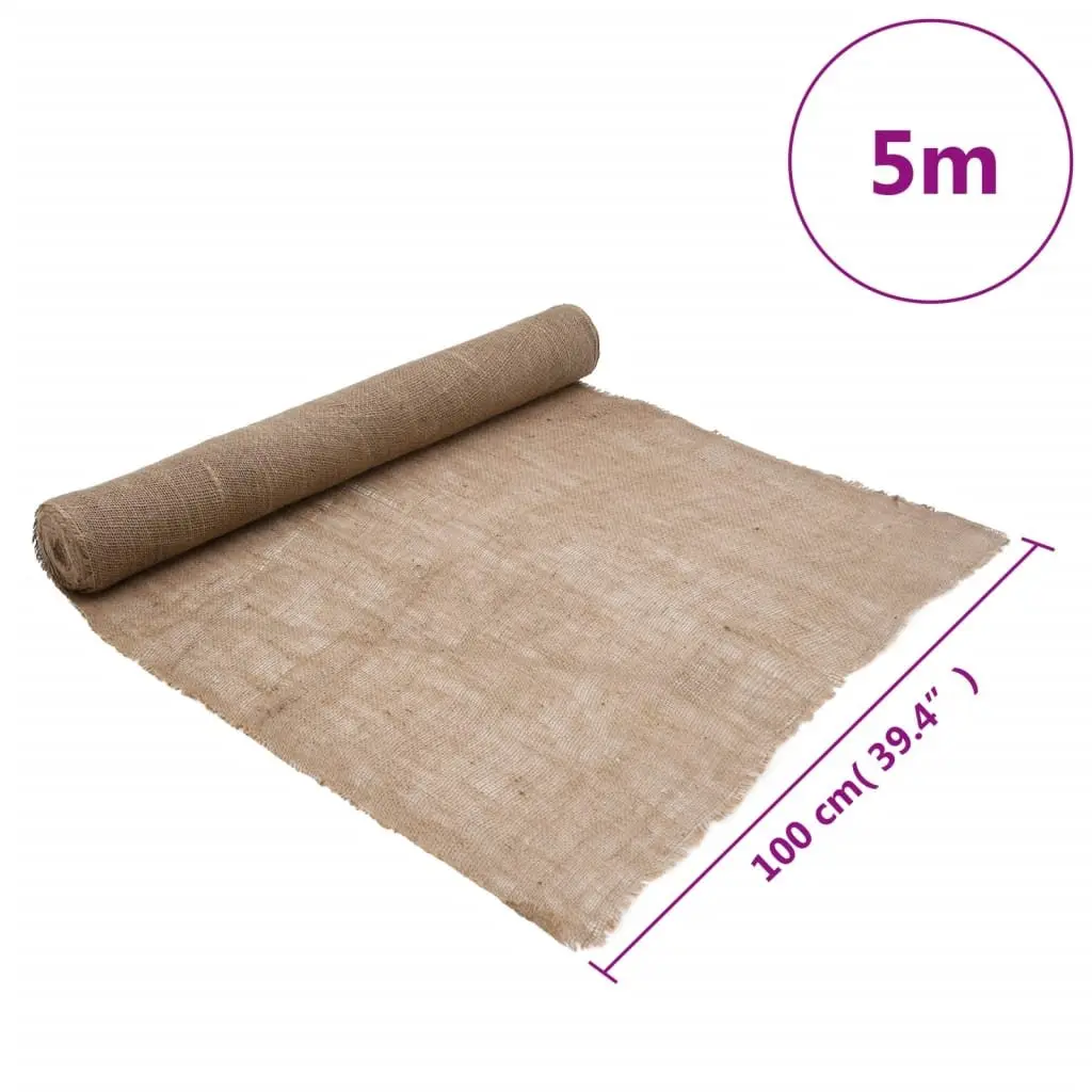 Jute Roll 1x5m Natural Burlap Hessian Runner Craft Decor Table Wedding Party